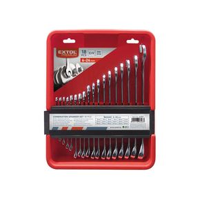 Set de Llaves Extol Cola Corona de 18Pzs.
