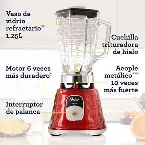 Licuadora de 3 velocidades Oster BLST4126R-013 Azul/Rojo
