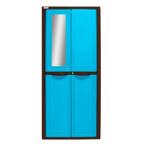 Ropero Clasico Rattan Plastimas - 3 Repisas Azul Electrico