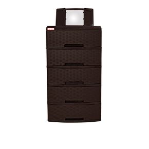 Gavetero Vanity Plastimas - Rattan - Cafe