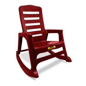Silla Mecedora Plastimas Rattan Vino Tinto