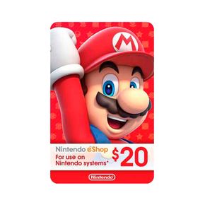 Tarjeta de contenido Nintendo eShop de $20
