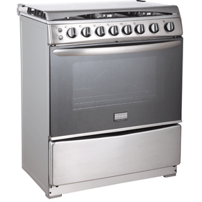 Estufa de Gas Frigidaire de 30 pulgadas con capelo en acero FKGH30L3MQSM