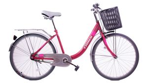 Bicicleta Trinx Cute 1.0 para dama R24 Rosada/Gris