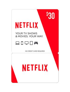 Tarjeta de contenido Netflix de $30