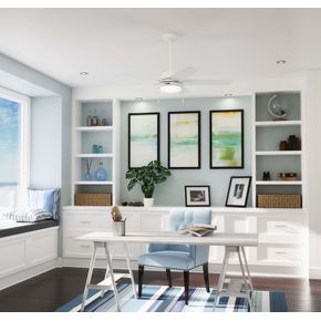 Ventilador De Techo Bartlett Blanco Para Interior Con Luz