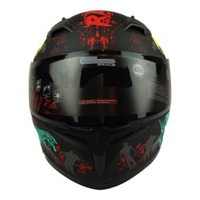 Casco GP Race Integral Zombie Negro/Verde Talla L