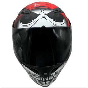 Casco Italika Abat Pirata LED Rojo/Negro Talla M
