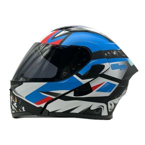 Casco Italika Abat Race LED Negro/Azul Talla M