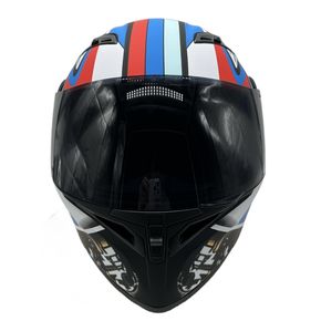 Casco Italika Abat Race LED Negro/Azul Talla M