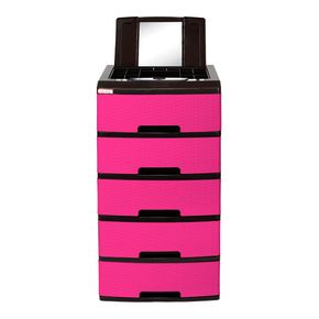 Gavetero Vanity Plastimas - Rattan - Magenta