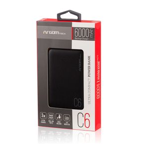 Power Bank Argom C6 Negro ARG-PB-1136BK