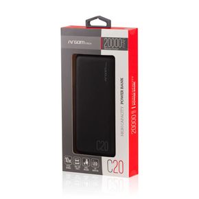 Power Bank Argom C20 Negro ARG-PB-1145BK